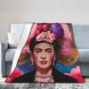 F-Frida K-Kahlo Art Knitted Blanket Paintings Fuzzy Throw Blanket Summer Air Conditioning Printed Soft Warm Bedspreads,