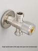 304 Stainless Steel Dual Outlet Hot/Cold Angle Valve Water Heater Diverter Switch