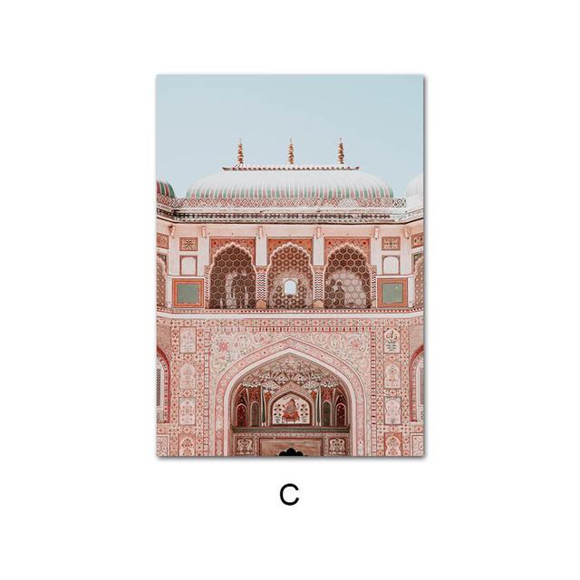 Poster Islam Paintings On The Wall Canvas Art Prints for Home Design Muslim Architecture Posters On Wall Loft Frameless
