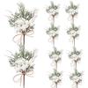 10 Pack Artificial Pine Branches Christmas Floral Picks Frosted White Berries Stems with Birds Holly Sprays for Holiday Decorations Great Addition To