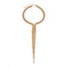Elegante eingelegte Strasssteine, Mehrschichtige Kastenkette, Quasten-Halskette, Damenmode, Sommerschmuck, Schmuck, Geschenke