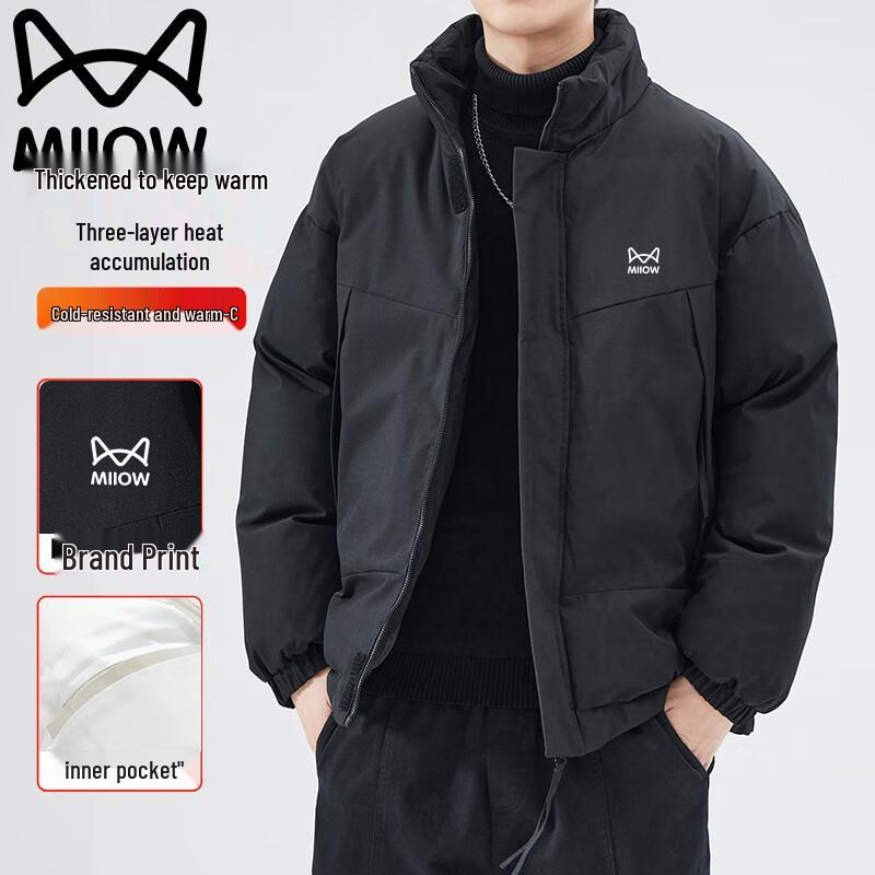 MiiOW Men's Thickened Warm Cotton Jacket
