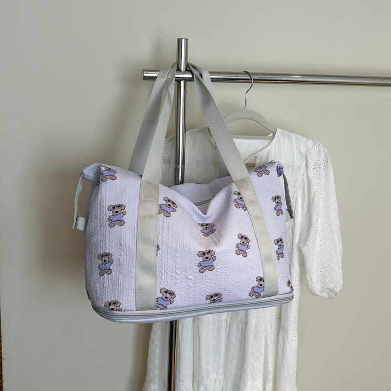 Foldable Portable Short Trip Bag Cute Business Trip Large Capacity Luggage Student Birth Bag Hand Shoulder Bag