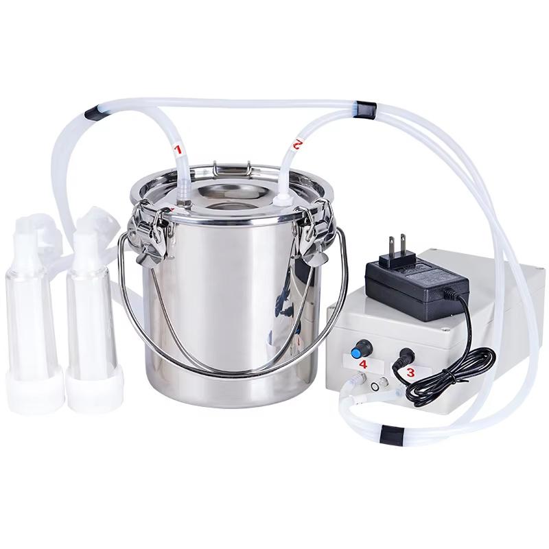 8L/5L/3L Sheep Cow Milking Machine Electric/pulse Milking Machine Milking Pump Stainless Steel Automatic Milking Breeding Tools