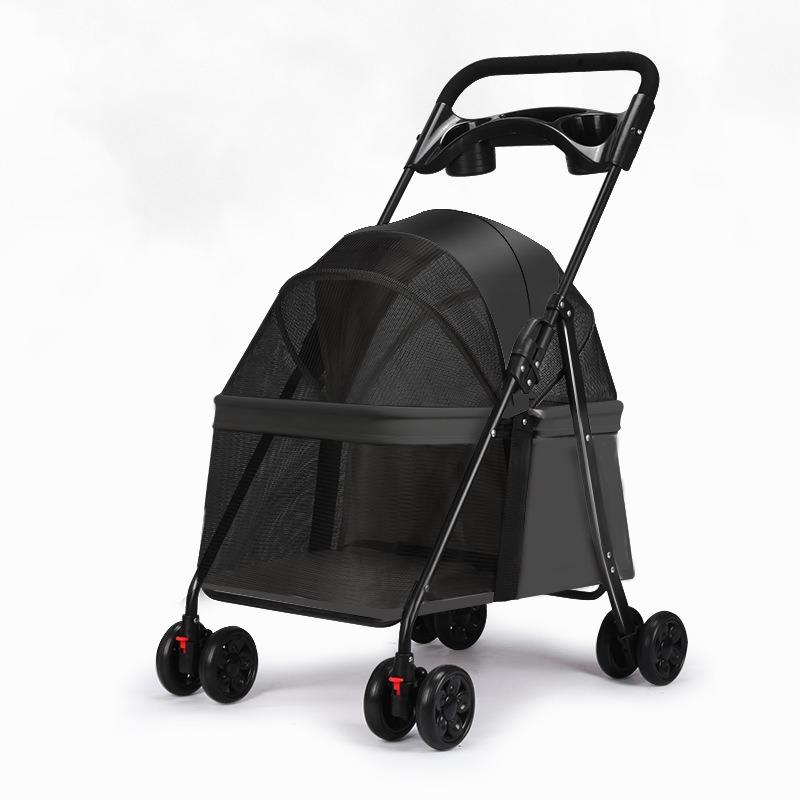 Foldable Pet Stroller Cat Small Dog Cart Puppy Kitten Teddy Car Outdoor Lightweight Folding Pet Stroller