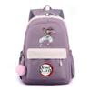 Anime Demon Slayer Printed Backpack for Teenger Student Large Capacity Waterproof Schoolbag Bookbag Women Travel Bag Gift