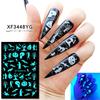 12sheet Luminous Halloween Nail sticker Fluorescent Stickers Glow In The Dark Self Adhesive Halloween Nail Art Stickers