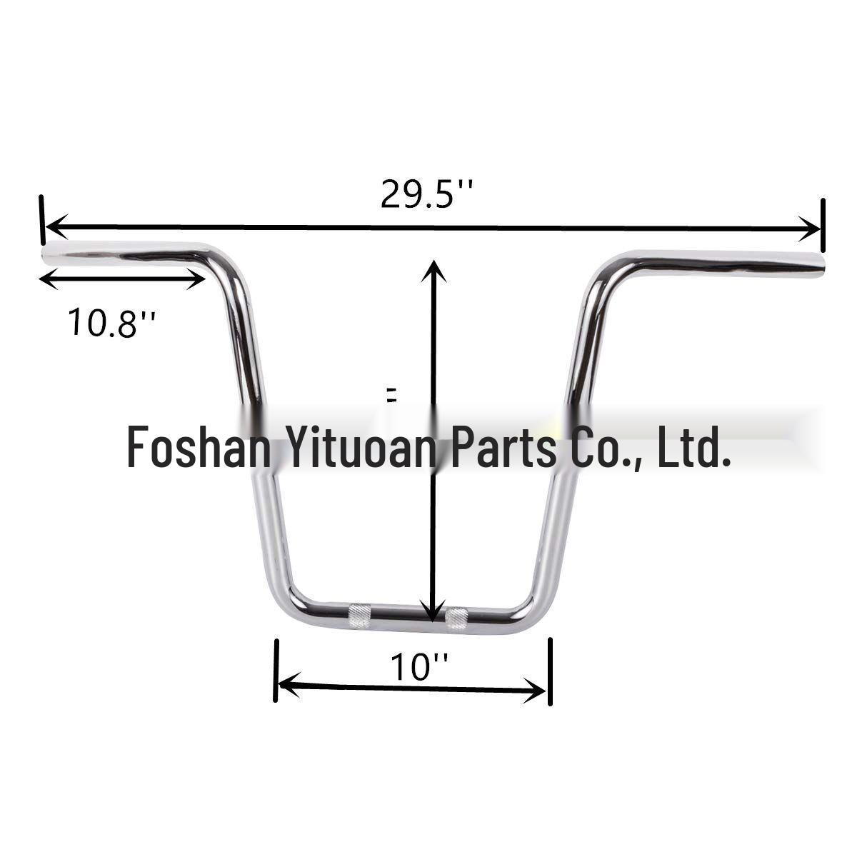 

10 Rise 1 Diameter Ape Hanger for Harley Sportster/Street Bob 8-inch