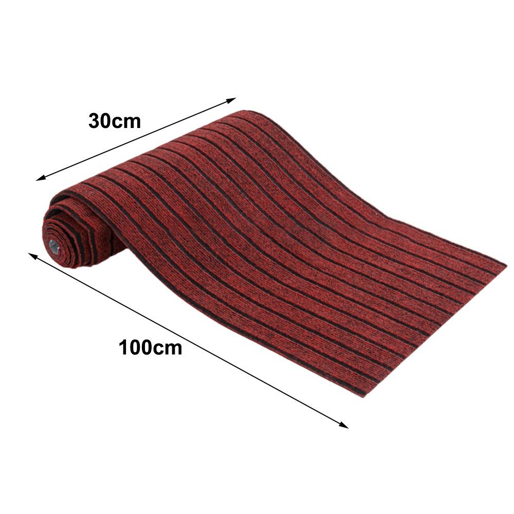 DIY Self-Adhesive Carpet Striped Pattern Repeatedly Washed Peel and Stick Mat Nano-Absorption Cat Scratching Mat Kitchen Door