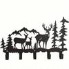 Wall Mounted Deer Antler Rack Coat Key Hat Hanger Rustic Entryway Storage Organizer Home Decor