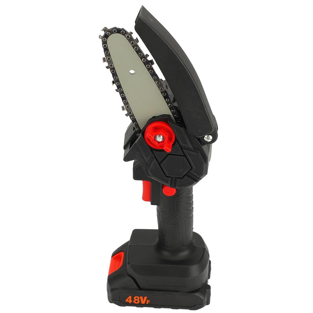 Mini 4in Chainsaw 3000RPM Handheld Rechargeable Portable Chain Saw for Household Woodworking Use