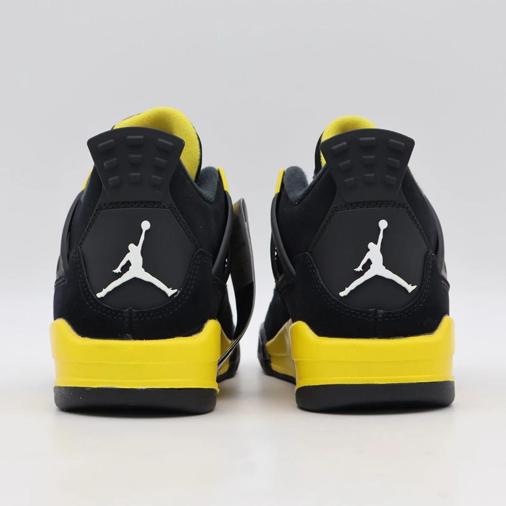 408452-017 Nike GS Air Jordan 4 Retro Thunder Black Gold Yellow