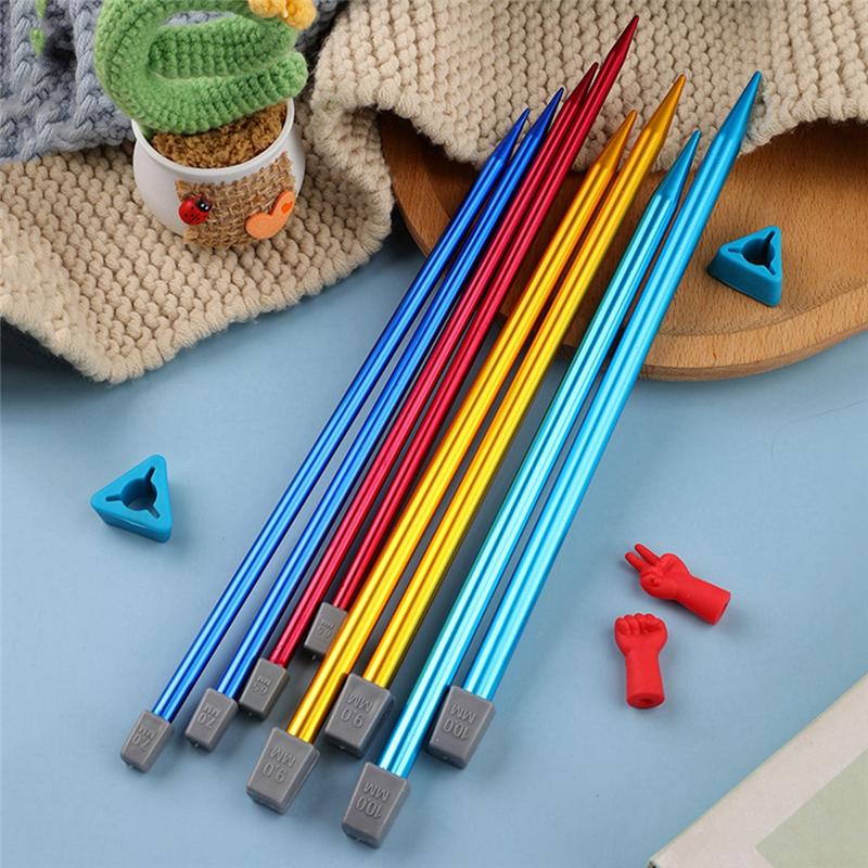 M-Modern-14PCS Stainless Steel Knitting Needles Set Pointed Needles Knitting Crochet Supplies For Beginners Handmade(2-10Mm)