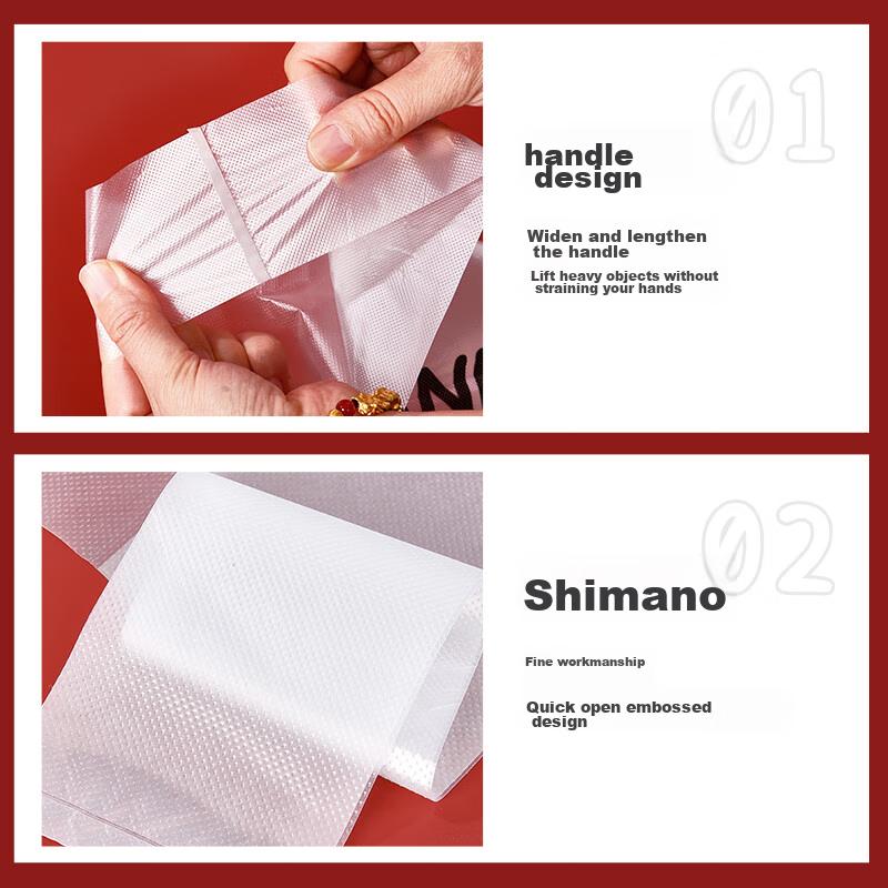 SHUANG YU Disposable Plastic Bags [Thickened 26*42cm/100 Pieces], Smiley Face Shopping Bags, Food Cling Film Bags, Breakfast Bags