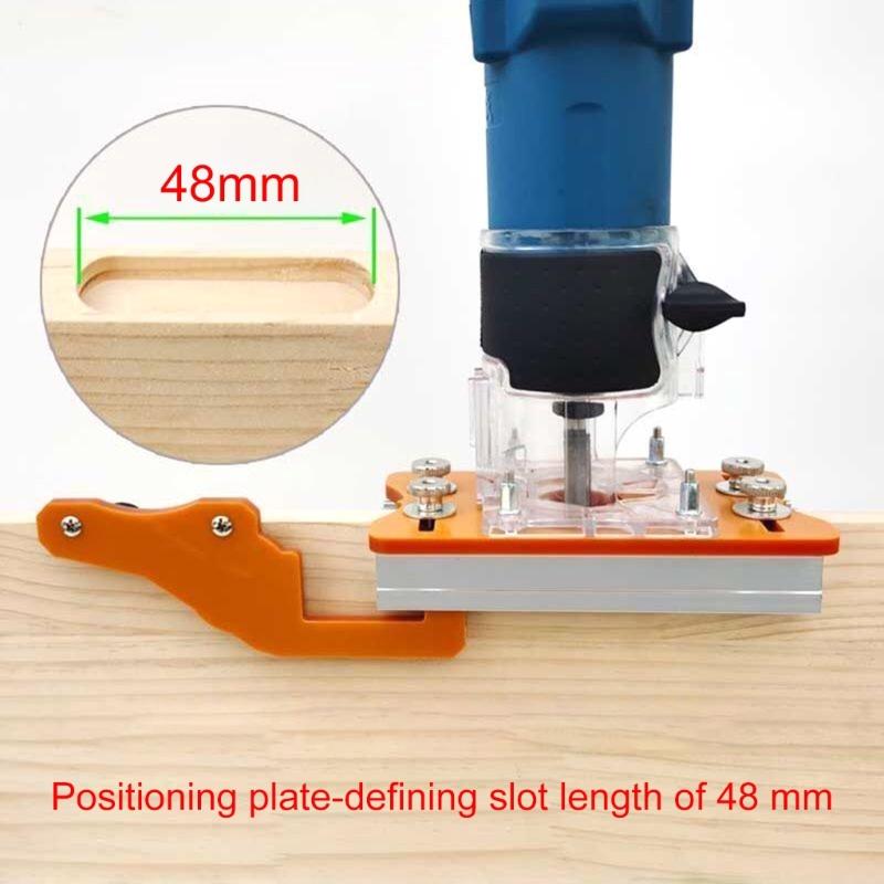 2 In 1 Wood Router Base Wood Trimmer Router Tool Base Aluminum Wood Palms Router Base Router Slotting Bracket for 65mm
