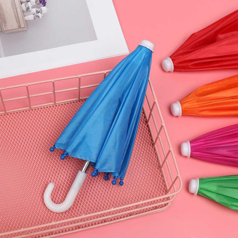 1PCS Baby Doll Rain Gear Toy Umbrella Mini Umbrella Doll Accessories Children Multicolor Toy Clothing Decoration