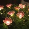 LED Copper Wire Pink Flower String Lights for Outdoor Courtyard Decor - Sakura Peach Blossom Lights with a Girly Touch