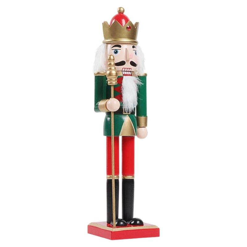 Classical Wooden Nutcrackers Soldier Figurine Ornament Elegant Christmas Tabletop Decors For Festives Home Styling