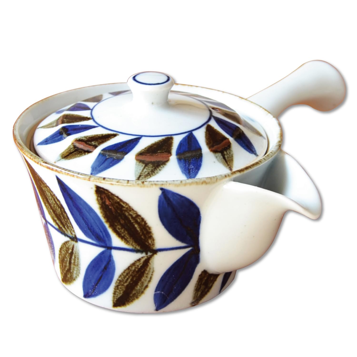 

Stylish stainless steel teapot with tea Arita gosu leaf 270ml Japanese-made strainer, ware, (sabi) pattern, темно-синий