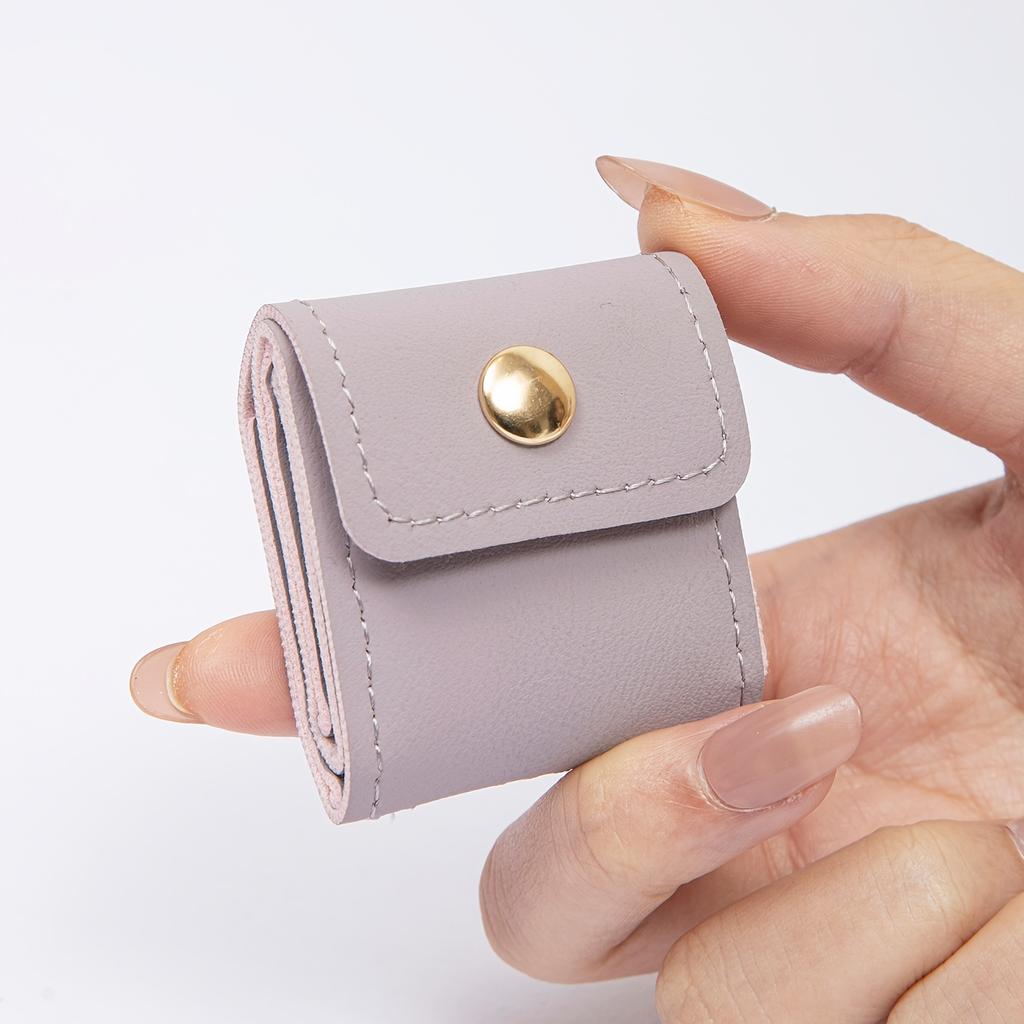 Portable Mini Jewelry Organizer Bag with Multiple Compartments for Rings Necklaces Earrings Travel Storage Case