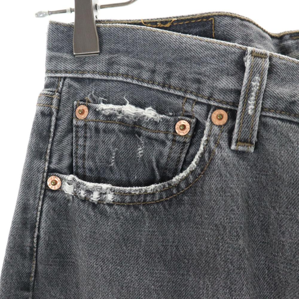 Levi's 90s 501 USA Made Piece Dyed Black Straight Denim Pants Button Fly Men's Used
