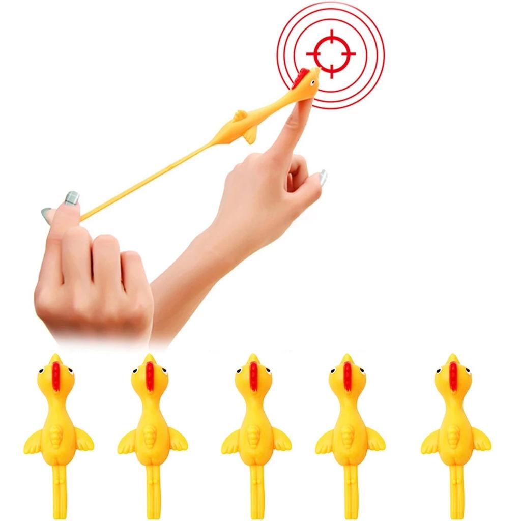 10Pcs Soft Plastic Finger Shooter Chicken Game Children'S Birthday Party Gift Pinata Filler Children'S Back To School Gift Prize