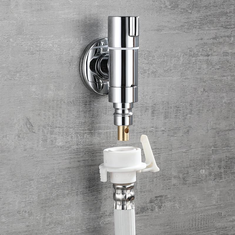 Gun Grey Special Washing Machine Faucet Angle Valve Copper Narrow Mini Water Stop Valve Full Automatic Ultra Short Mini Faucet