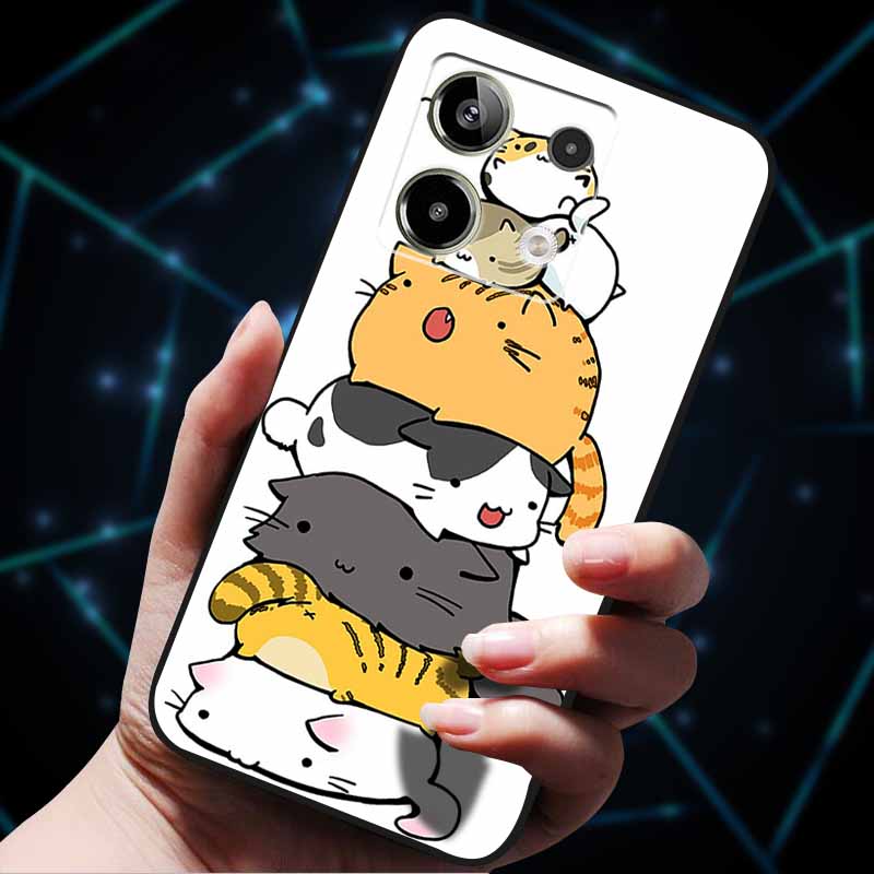 3D Flowers Emboss Fundas For Redmi Note 13 Case Note13Pro 5G Soft Silicone Phone Cases for Redmi Note 13 Pro Plus Back Cover Bag