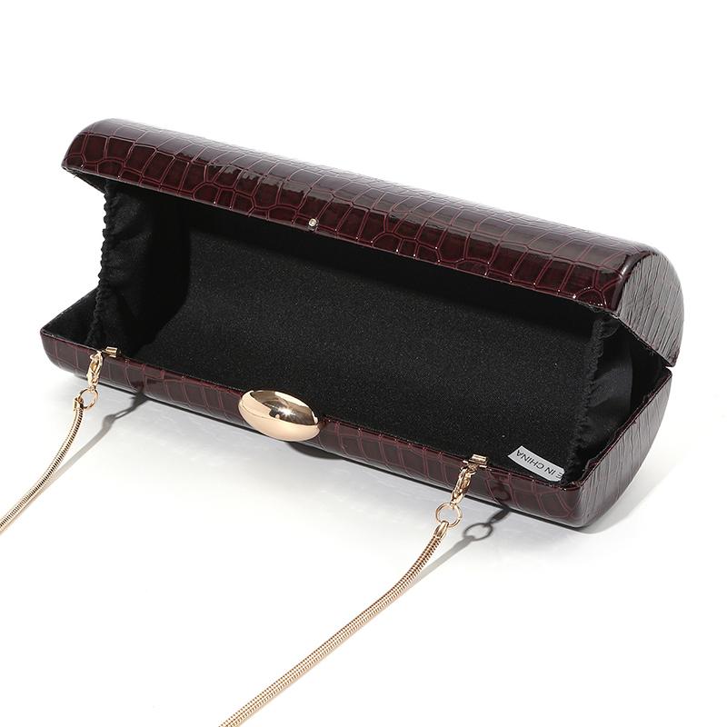Crocodile Pattern Brand Women's Handbag Luxury Designer Wedding Party Evening Purse Clutch Bag Metal Chain Long Shoulder Bag