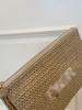 25th Anniversary Straw Woven Makeup Bag: Summer D Travel Clutch & Handbag