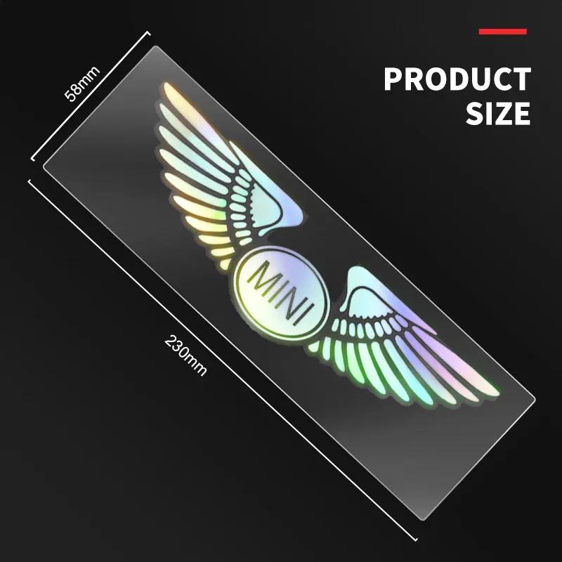 Colorful Reflective Laser Angel Car Window Rear Trunk Rearview Mirror Sticker For Mini Cooper F54 F55 F56 F57 F60 R50 R56 R52