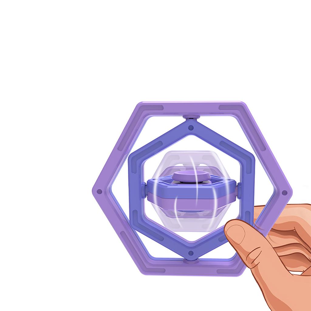 Hexagonal 3D Universal Infinite Flipping Fingertip Gyroscope Creative Fingertip Gyroscope Decompression Toy