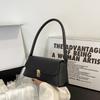 Womens Small Square Bag With Sewed Details And Lock Closure For Daily Outings