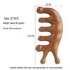 Golden Sandalwood Snail Massage Comb Set: Universal Five-Finger Comb and Portable Meridian Comb Gift Box