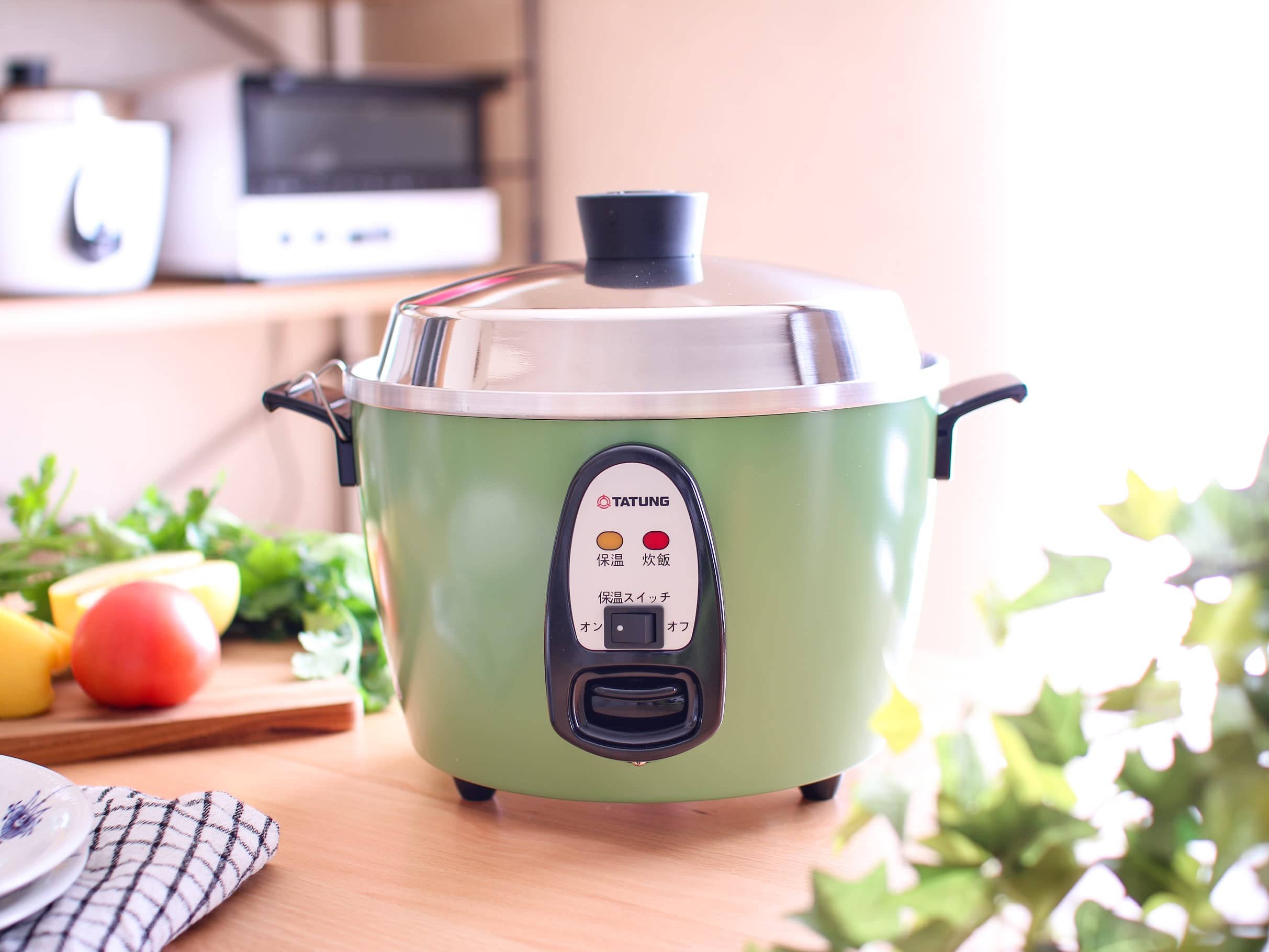 

Official Daido Electric Pot Rice Cooker 6 Cups Stainless Steel Outer Pot Green M Size [TATUNG Store] (Electric Pot) - - [Genuine Product]