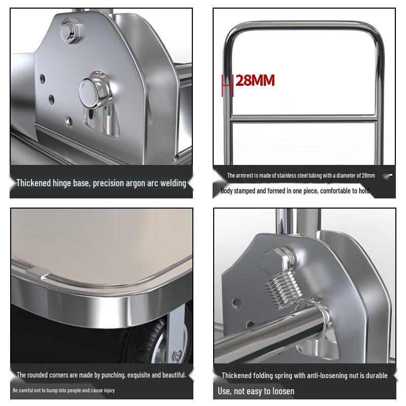 Baishengniu Stainless Steel Flatbed Cart