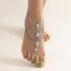 Retro Exotica: Multi-Layer Metal Tassel Anklet for Women, Cos Court Style Foot Jewelry