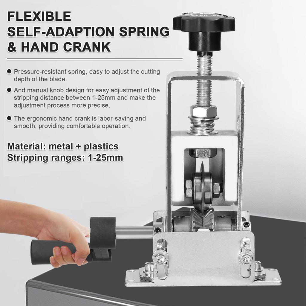 Descascador de fios doméstico portátil, ferramenta manual para descascar fios, máquina elétrica de descascar cabos de 125 mm