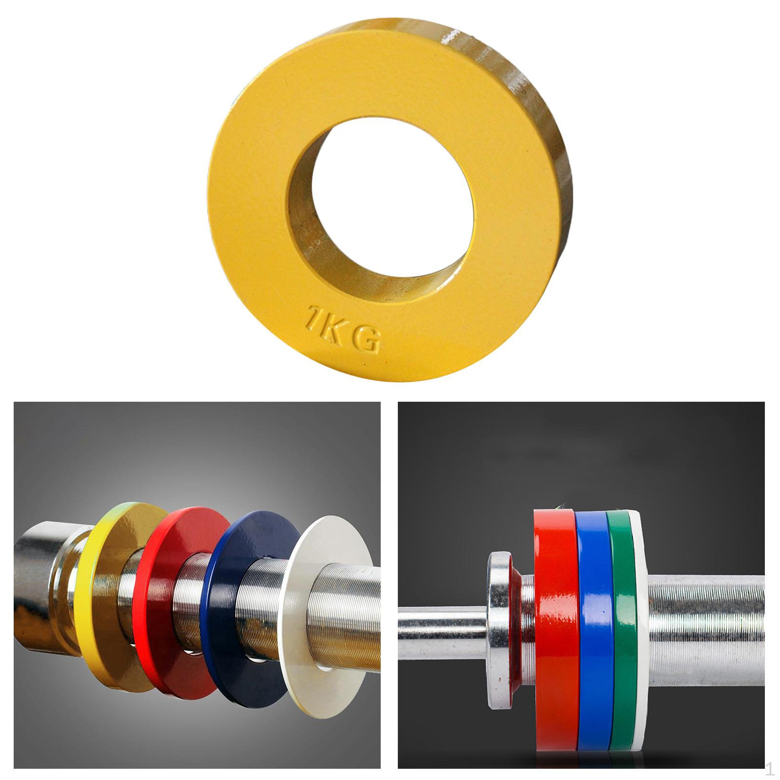 

Плиты для силовой тренировки и мышц Yellow 1kg