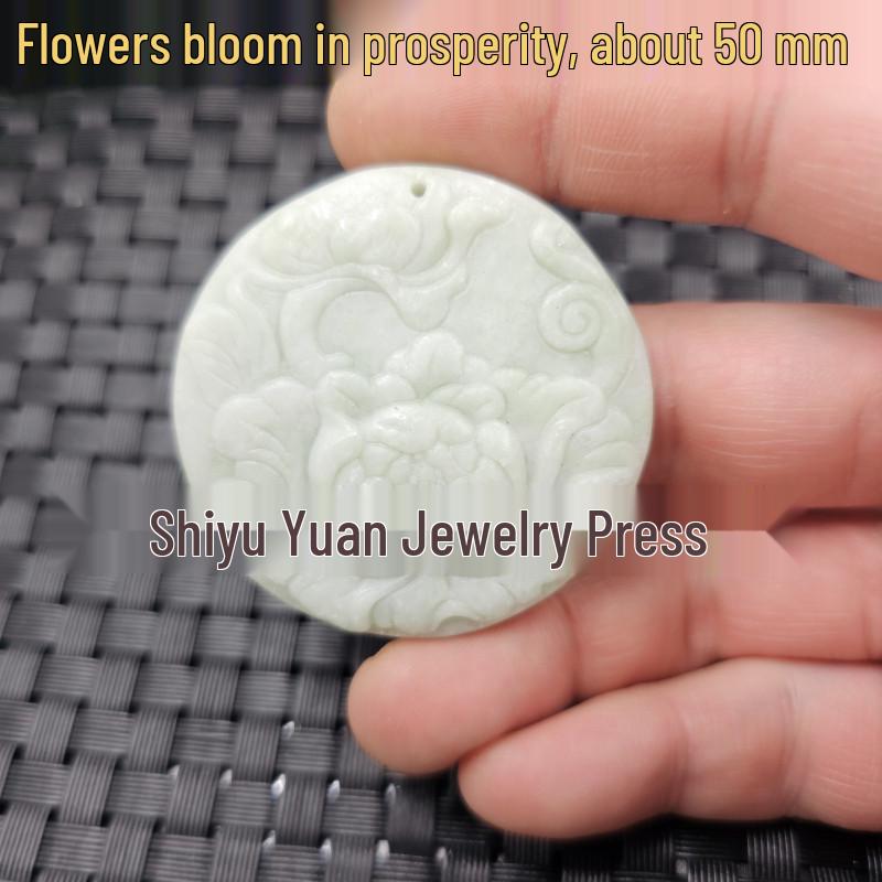 Emerald Green Guanyin Buddha Dragon Jade Pendant - Heart-Shaped Jade Stone for Car or Necklace