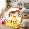 Personalized Name Princess Dreams Living Room Non-Slip Area Rug Soft Carpet for Bedroom Kids Playroom Sofa,Office Home Decor Doormat