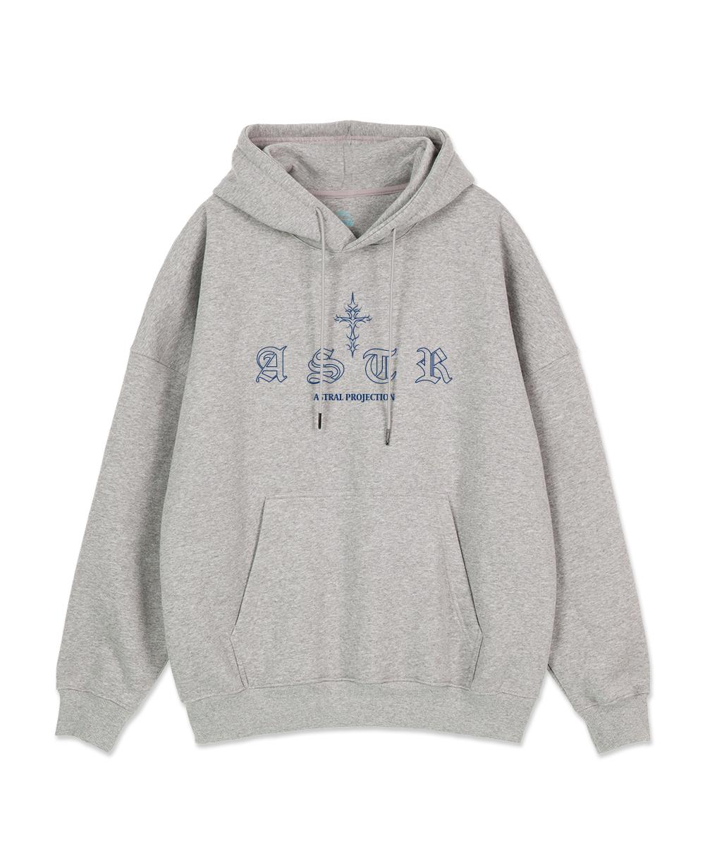 Astral Projection Mystic Cross Overfit Wide Shoulder Hoodie_Melange M(Kimo O)