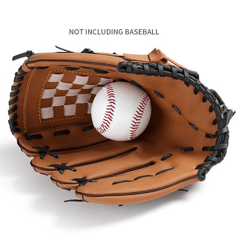 Outdoor Sports 2 Colors Baseball Glove Softball Practice Equipment Right Hand for Adult Man Woman Train,Brown 12.5 Inch