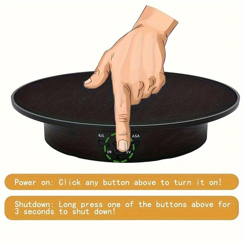 20 Cm/7.87 Inch Electric Rotating Turntable for Photography,USB Powered 5V Motorized Display Stand,Low Noise 360-Degree Rotation
