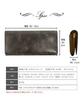 Snovist Men's Museum Calfskin Long Wallet (Black)