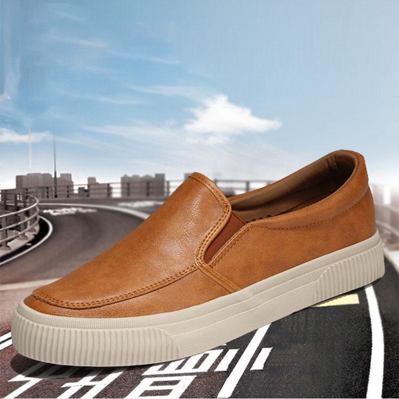 Leder Freizeitschuhe Flache Slipper Herren Loafer Mode Nähte Männliche Flats Outdoor Laufschuh 2024 Neu Atmungsaktive Sportschuhe