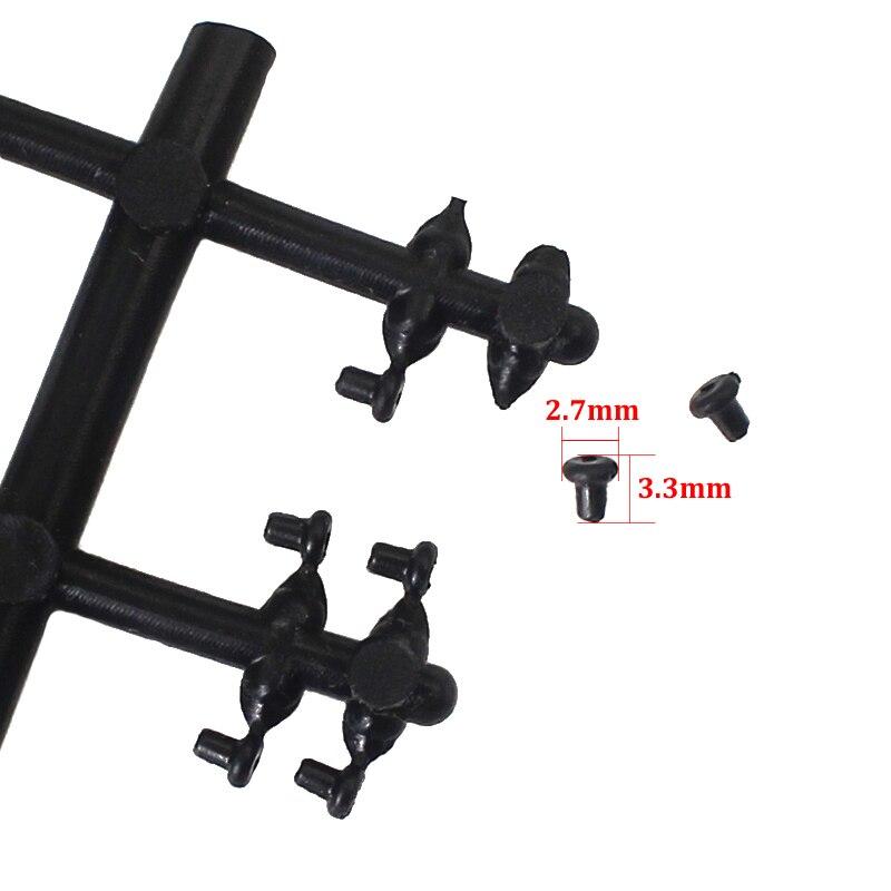 48PCS Hook Stops Beads Carp Fishing Accessories StoperBlack Carp Fishing Hair Chod Ronnie Rig Pop UP Boilies Stop Tackle