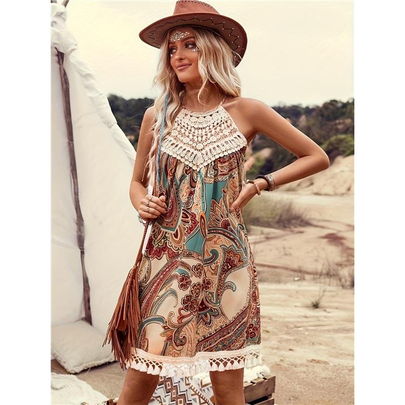 Falda de playa sexy plisada para mujer de verano, vestido casual de longitud media estampado