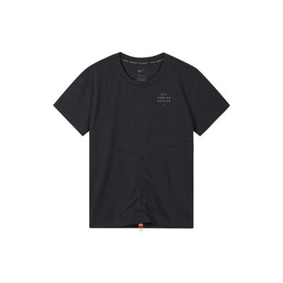 Dri-FIT Run Division Odblaskowy Nadruk Koszulka z Krótkim Rękawem do Biegania Damska Top Czarny DD5316-010