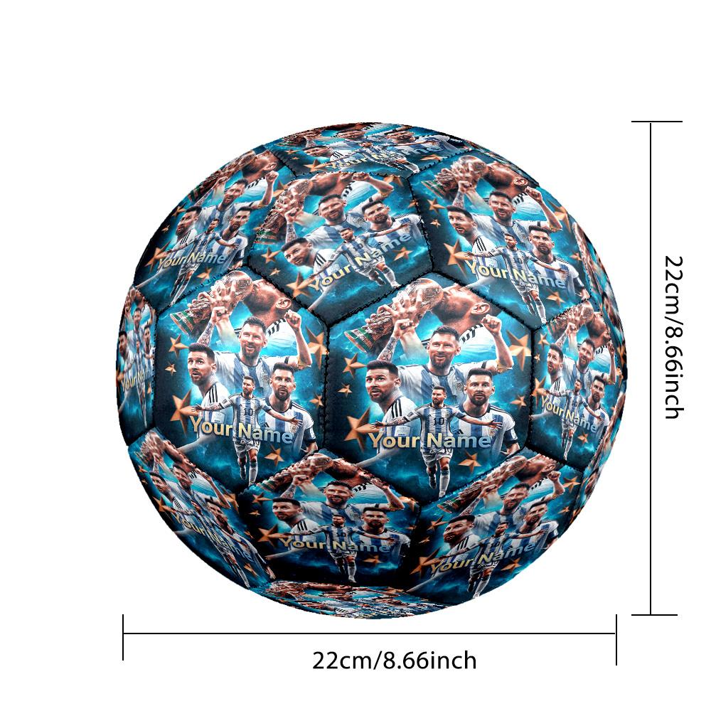 Lionel Messi Fashion Size 5 Football Wearproof Non‑Slip Soccer Ball For Sports Training Entertainment Use